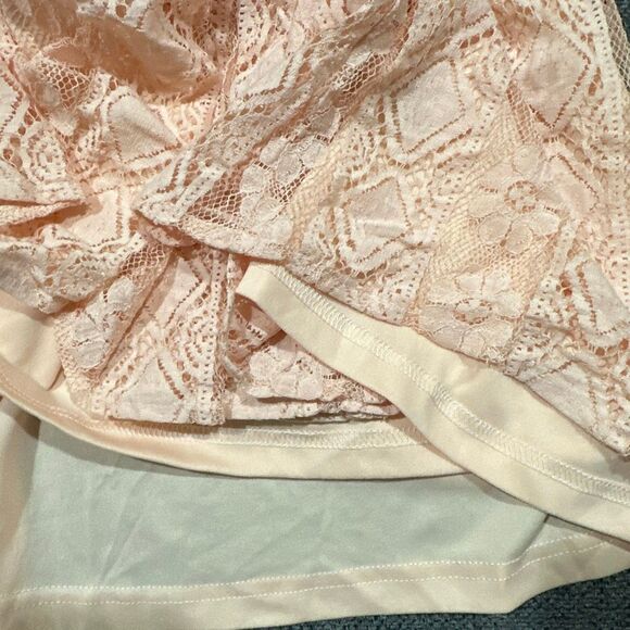 Umgee lace mini shift dress boho floral flowy feminine L - Picture 6 of 7